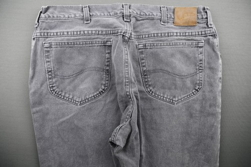 Vintage Men's Lee Jeans Straight Leg Gray 5 Pocket Size 38x30 (Msr 37x29) - Picture 8 of 9