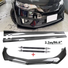For Honda Fit 2006-20 Carbon Fiber Front Bumper Lip Chin Spoiler Body Kit