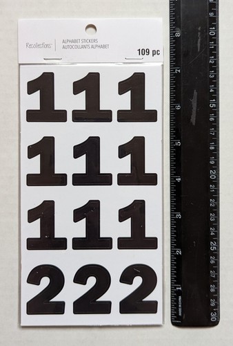 Black Numbers Scrapbooking Stickers by Recollections 8 Pages - Picture 6 of 6
