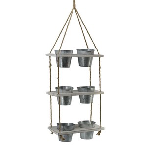 VASE JARDIN ARMOIRE MURALE 3 NIVEAUX AVEC UNE CORDE 6 VASES EN MÉTAL ... VASE JARDIN ARMOIRE MURALE 3 NIVEAUX AVEC UNE CORDE 6 VASES EN MÉTAL ...