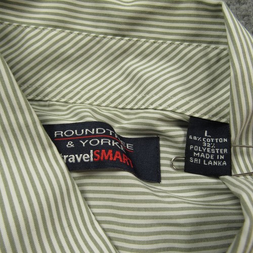 Roundtree Yorke Shirt Mens Large Short Sleeve Lot of 2 Striped Floral - Picture 13 of 15