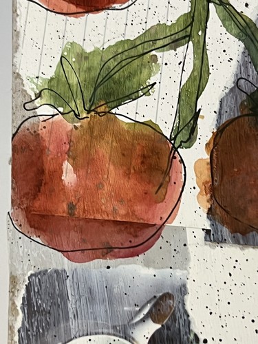 Tomatoes Branch Art Framed Painting Tomato Art Gardening Farming Wall Art Decor - Picture 7 of 7