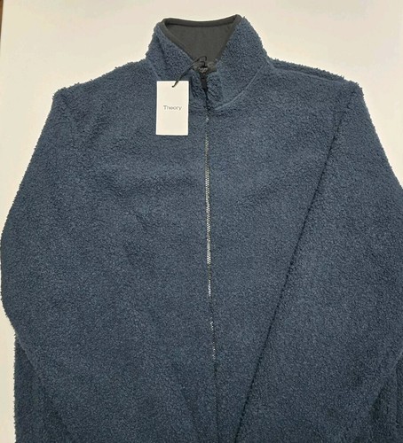 $495 Theory Classon Azul Glacial Sherpa Vellón Cremallera Completa Chaqueta Bomber Para Hombre’s XL - Imagen 6 de 24