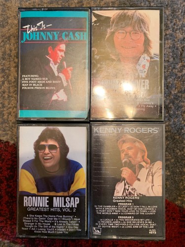 Country 4 OG Cassette LOT - Johnny Cash - John Denver - R. Milsap - Kenny Rogers - Bild 1 von 3