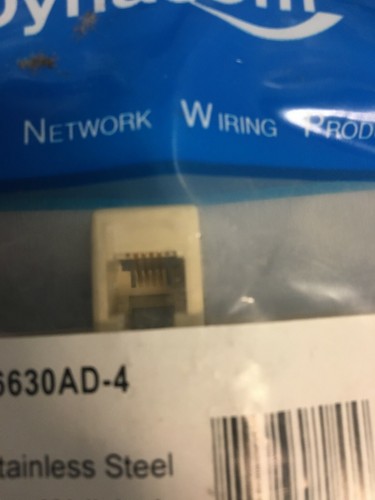 Dynacom 26630AD-4 6P4C Stainless Steel Wallphone Wall Jack (lot of 17) - Picture 2 of 4