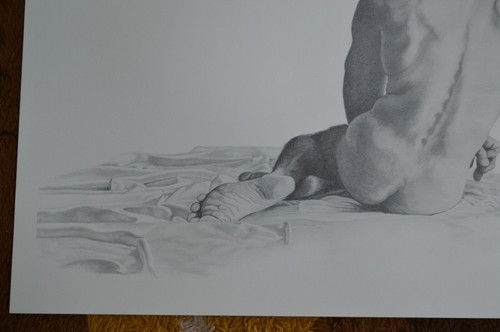 Vintage Gay Art Nude Man Male Print Homoerotic by GAMAR 1980's Black & White - Picture 5 of 19