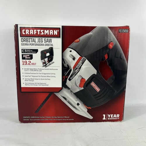 Craftsman 11569 C3 19.2V Orbital Jig Saw with Laser Trac - Part 315.115690 - NEW