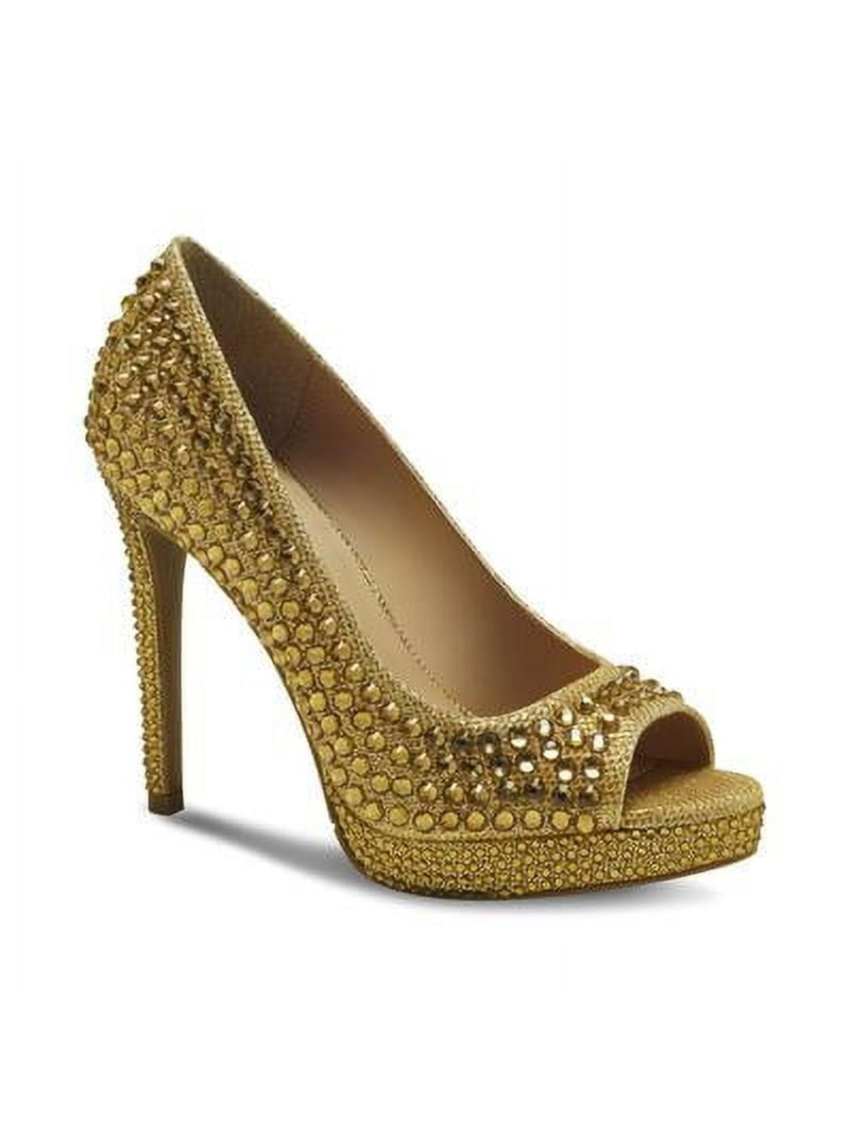 Женские туфли-лодочки-слипоны на шпильке Landon на платформе THALIA SODI Womens Gold 1 6,5 М