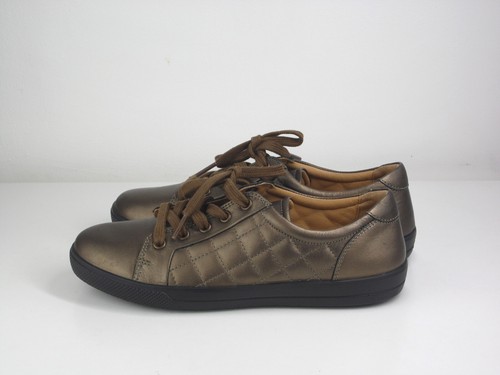 HOTTER Trainers Bronze Leather Lace Up Flat Comfort Brooke Shoes Size UK 5 / 38 - Picture 6 of 11