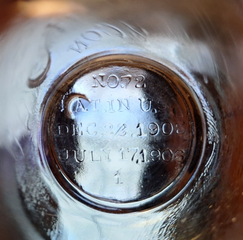 PRETTY TURNING AMETHYST PAT JULY 17 1908 MEDICAL JAR GROUND LIP - Picture 8 of 8