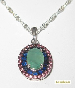 5-6-ct-Emerald-Ceylon-Sapphire-Garnet-Gemstone-Pendant