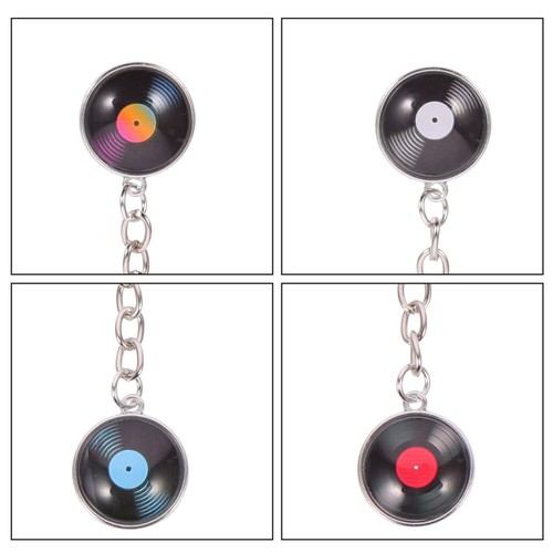 4 Piezas Llavero Colgante Metal Llavero Vinilo Disco Vinilo Disco Llavero - Imagen 9 de 12