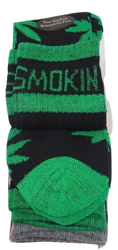 Mens Cotton Sports SOCKS Weed Cannabis Leaf Mens Christmas present -5 PAIRS - Picture 5 of 12