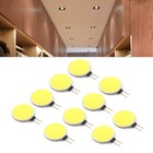 180 Degrees G4 COB LED Chip Bead DC 12V Round Lamp Panel White Light Fit Car