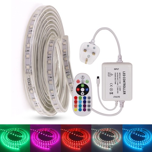 220V 5050 LED Strip Lights Waterproof IP67 60leds/m Flexible Rope Warm White RGB - Picture 16 of 16