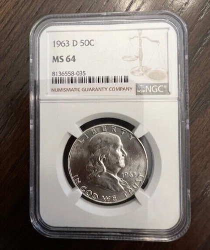 1963-D | Franklin Silver Half Dollar | NGC MS64 | Collection 4001