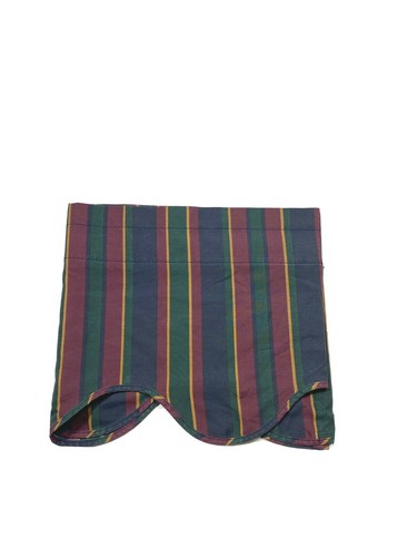 JC Penney Vintage Scalloped Valance Short Curtain Stripe Print Retired 1980s - Picture 5 of 9