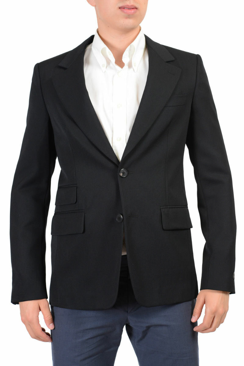 Черный мужской блейзер на двух пуговицах Prada из 100 шерсти размер 38 40 42 198190₽