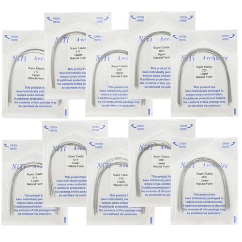 Dental Orthodontic Niti Arch Wires Super Elastic Natural Form Round Upper Lower - Picture 1 of 21