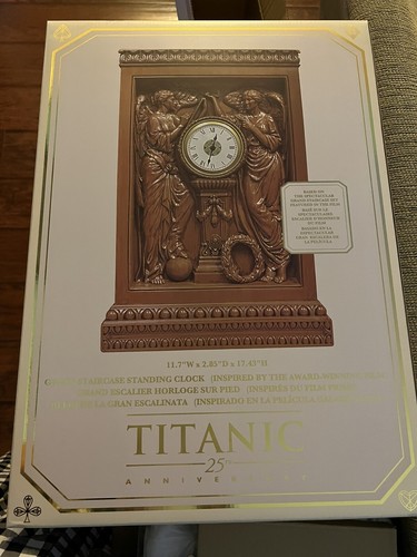 Impresionante reloj ángel de pie gran escalera Disney Titanic 25 aniversario - Imagen 6 de 9