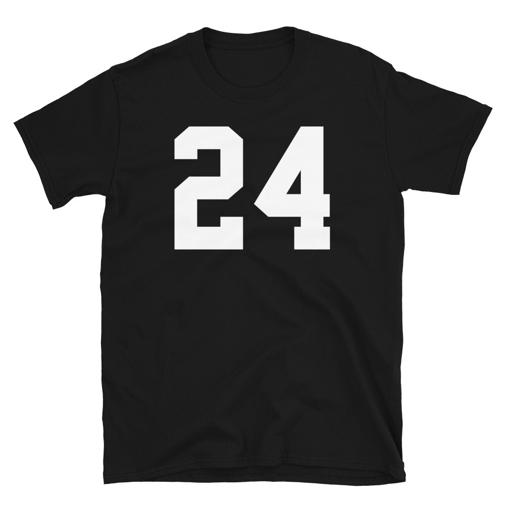 Team Uniform Jersey Number 24 Birthday Varsity Short-Sleeve