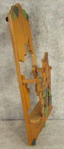 Vintage MCM Kitsch Wood Carved Owl Mail Letter Holder York Baum Plumbing Heating - Picture 11 of 17