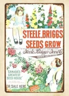 vintage reproductions for sale Steele Briggs Seeds metal tin sign