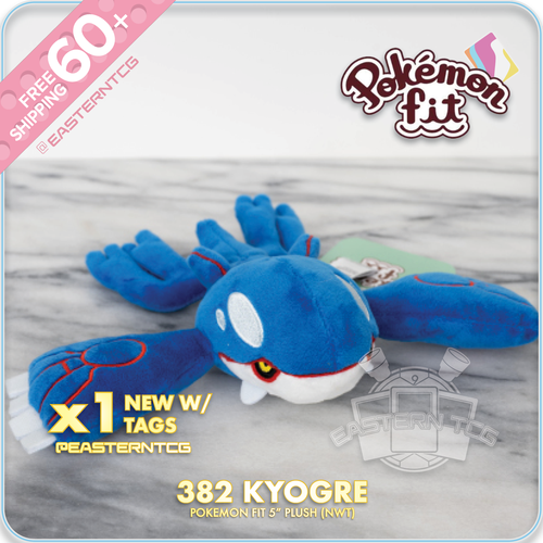 Plüsch 382 Kyogre - Pokemon Fit - Offizielles 5" Spielzeug - Neu mit Etikett 🇺🇸