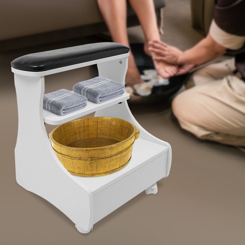 Pedicure poggiapiedi poggiapiedi salone di bellezza unghie piedi bagno SPA carrello carrello - Foto 9 di 24