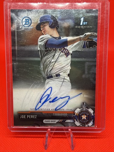 2017 Bowman Chrome Draft Auto Joe Perez 1st Bowman Houston Astros⚾️