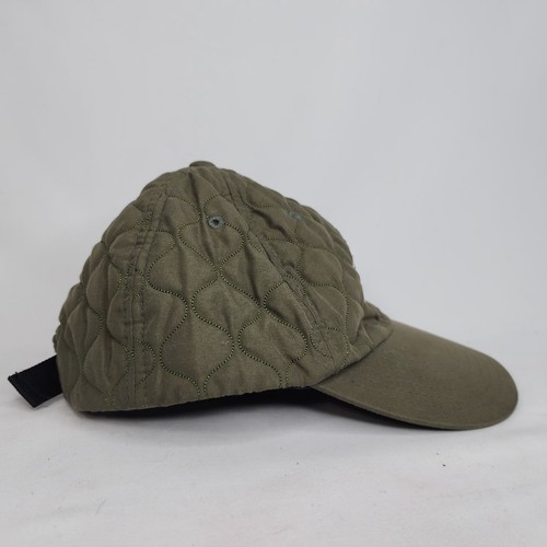 Vans Quilted Puffer Olive Green Strapback Hat Off The Wall Unisex Skate Warm Cap - Picture 6 of 10