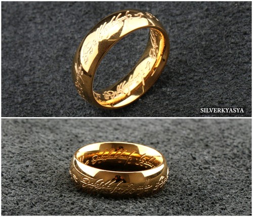 Silver KYASYA Stainless Steel Fire Letter Gold Ring Simple and Delicate Men 135 - Picture 4 of 6