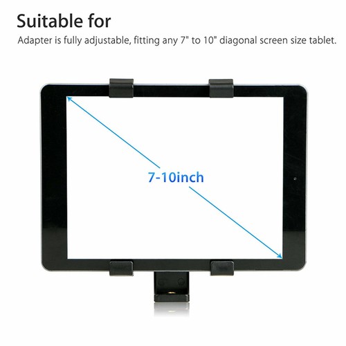 1/4in Thread Adjustable 7-10" Tablet Tripod Mount Adapter Clamp Holder Bracket - Afbeelding 13 van 13
