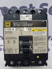 Square D FHL36000M Circuit Breaker 100A 3P 600V 3PH FHL 3 pole 100 Amp Used