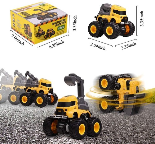 Construction Truck Toy Push and Go Car Toys for Boys and Girls, Friction Powe... - Picture 6 of 9