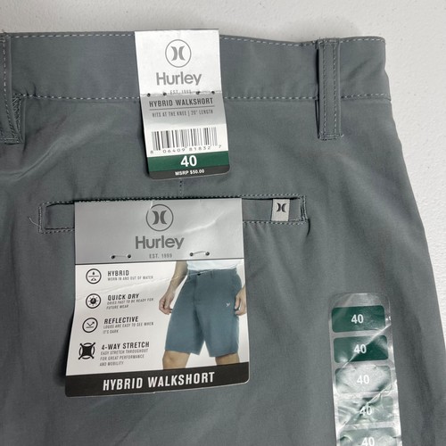 Hurley Hybrid Walk Shorts Herren 40 grau Stretch schnelltrocknend - Bild 5 von 13