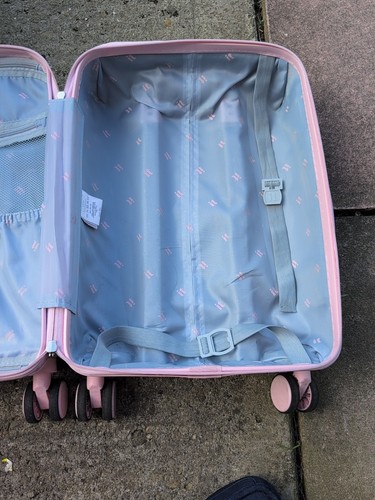IT Luggage Women's 4 Wheel Spinner Hardshell Cabin Size Suitcase Pink/White+Lock - Picture 16 of 17