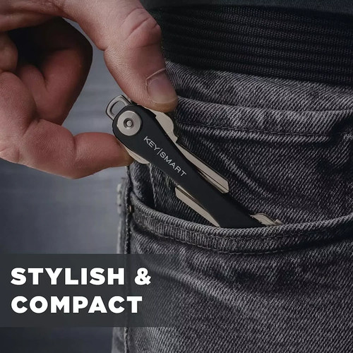 KeySmart Original Compact Key Organizer Black | Slim Silent Key Holder 8 Keys - Picture 10 of 19