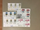 Five Israel fdc with Three TAB same stamps