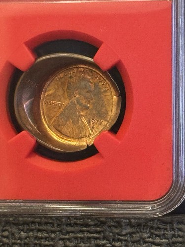 1977 D Lincoln Memorial 1C Double Struck Obverse Die Cap Mint Error NGC MS 63 RB - Picture 5 of 8
