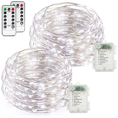 Fairy Lights,2-Pack Battery Operated Waterproof Cool White 50 LED Fairy - Picture 7 of 7