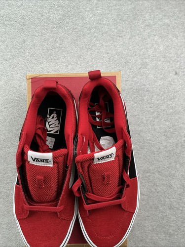 Size 10 Mens Fillmore Red Black Vans - Picture 3 of 9