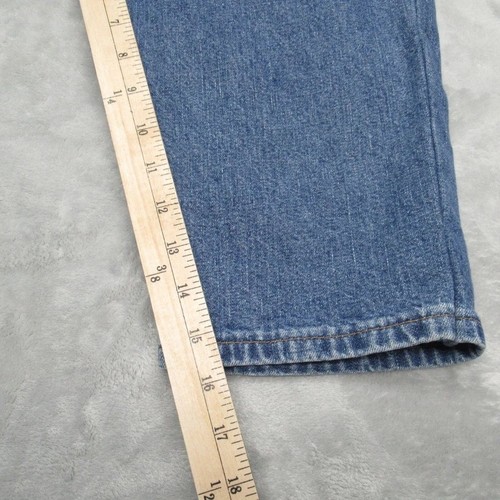 Levis Denim Jorts Juniors 13 Blue Cropped Black Label Cotton VTG Made in USA - Picture 15 of 18