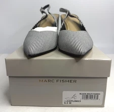Marc Fisher Women's Catling 3 Pointy Toe Slingback Pumps Black Multi Size - 9.5