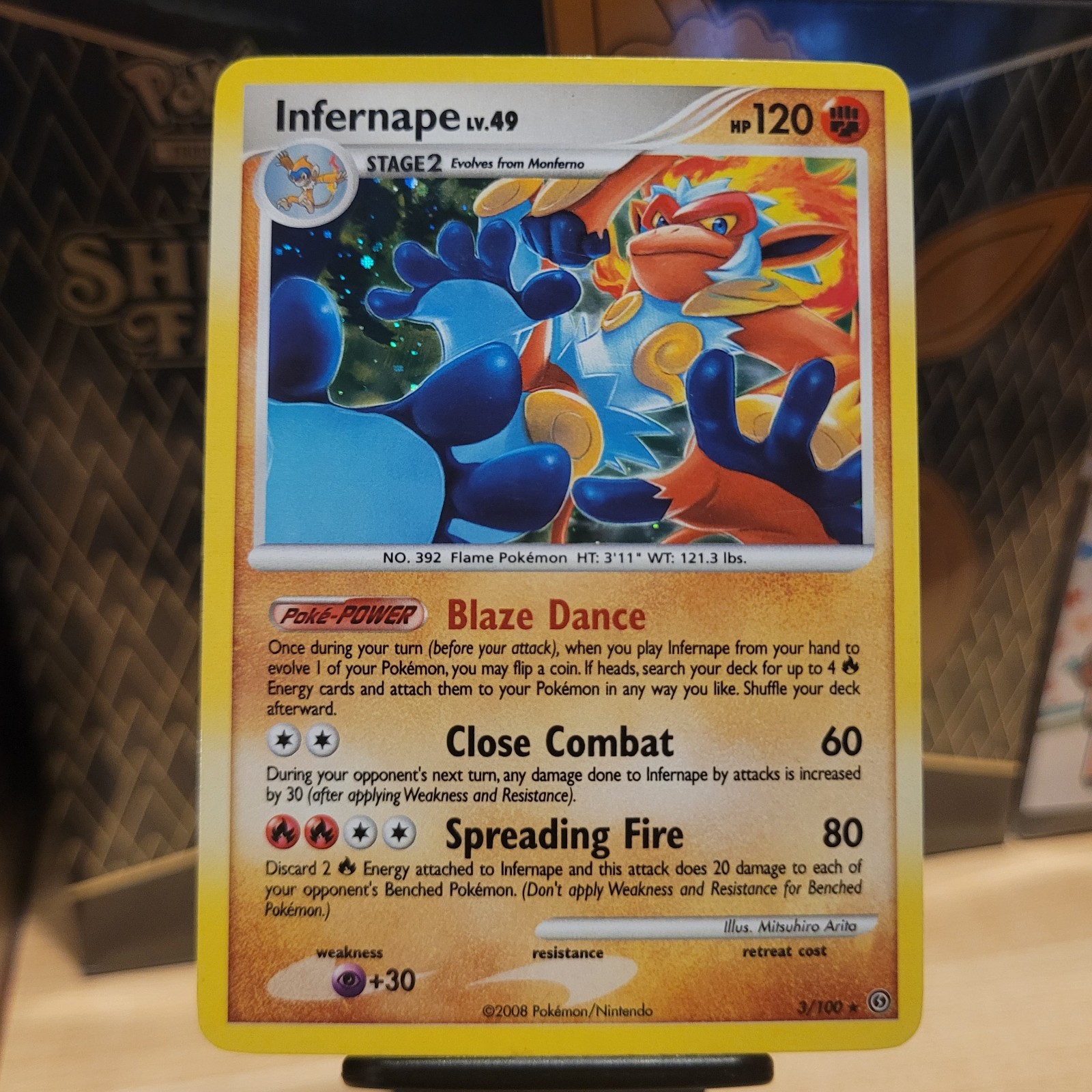 Pokemon Cards - Infernape 3/100 - Stormfront - Vintage Holo Rare M/NM