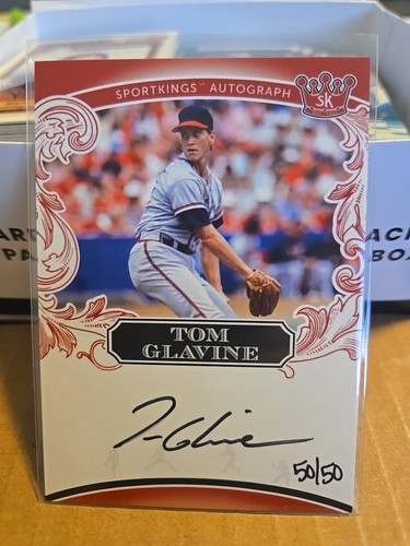 2024 Sportkings Tom Glavine Red Parallel Auto #rd 50/50 On Card Autograph