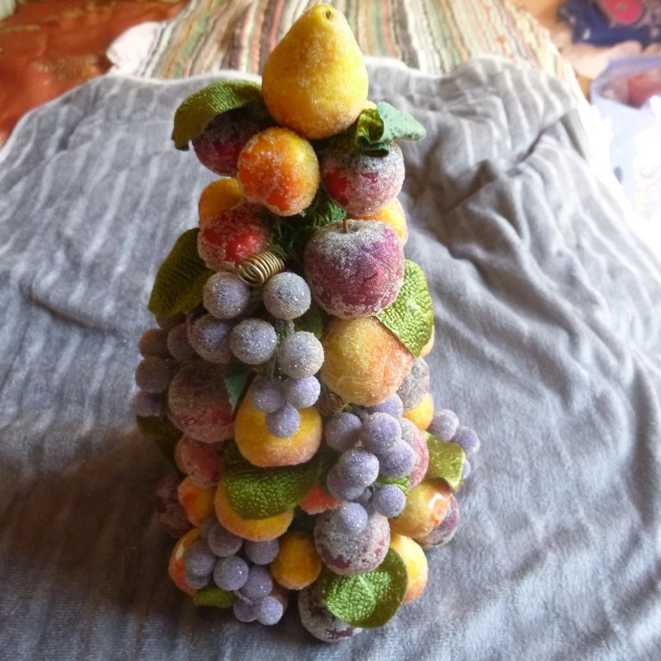 Árbol frutal de azúcar decorativo vintage de 14" GVC Foto 2 de 3