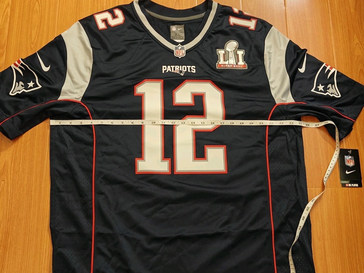 NFL Patriots Brady ジャージ　サイズM Tom Brady New England Patriots Super Bowl XLIX On Field