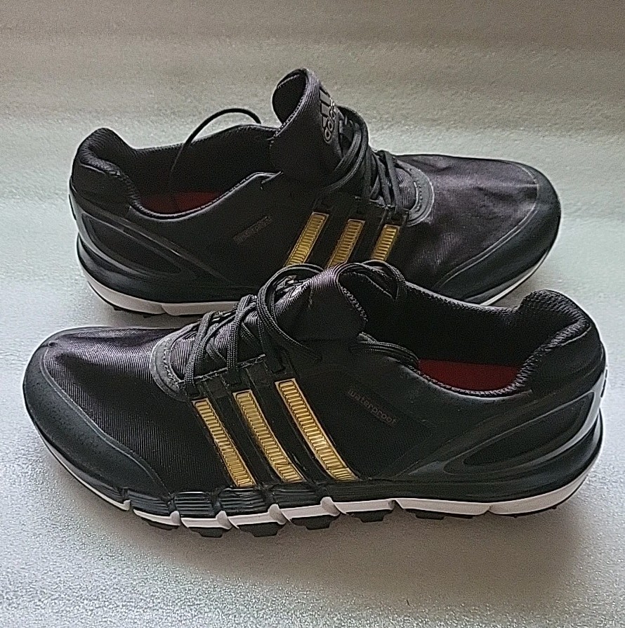 Adidas Pure 360 Men's Gripmore Waterproof Sz 9 Black Golf Shoes Q47015 Cleats