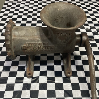 Enterprise No. 22 Tinned Meat Grinder Manual Silver with Handle
